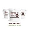 Monster Soil Pot – sada pro 3 rostliny: tři květináče s living soil po 10,8 l